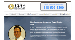 Desktop Screenshot of elitefootcarecenter.com