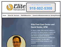 Tablet Screenshot of elitefootcarecenter.com